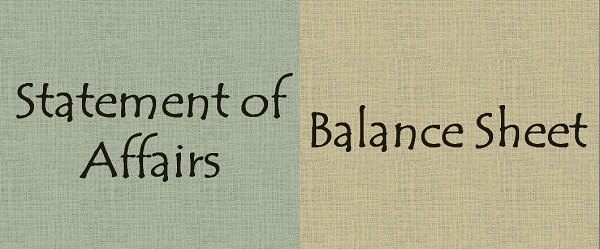 STATEMENT OF AFFAIRS AND BALANCE SHEET DIFFERENCE