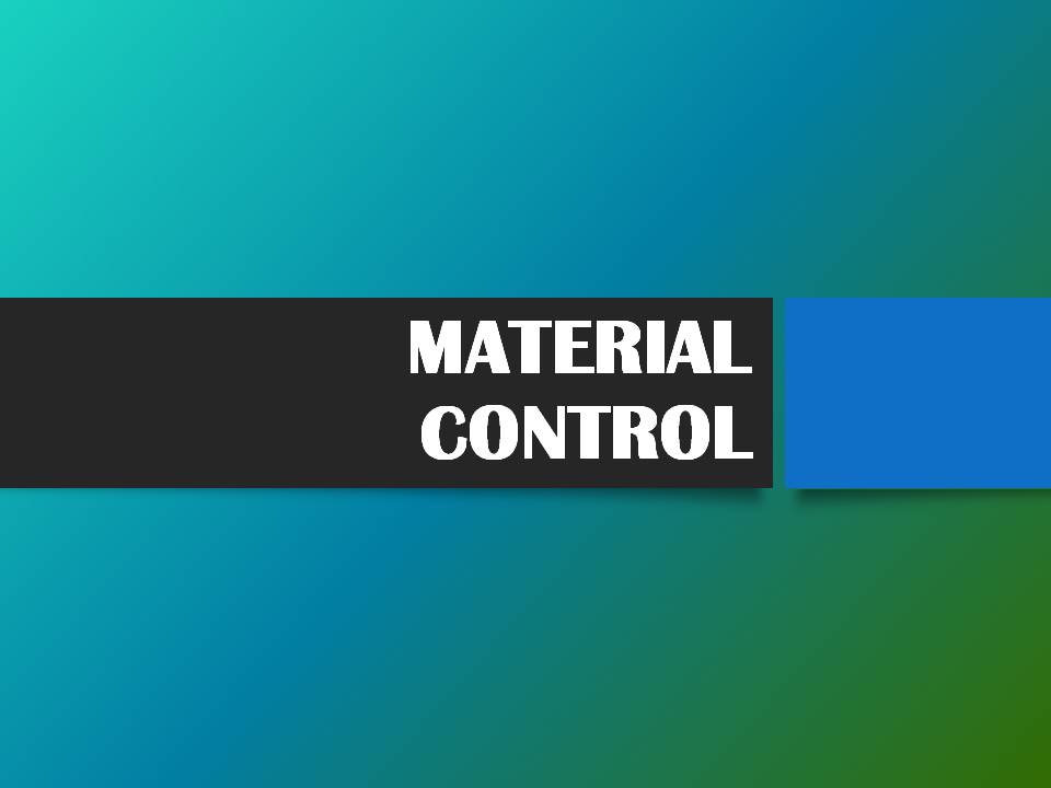 material control in cost accounting pdf