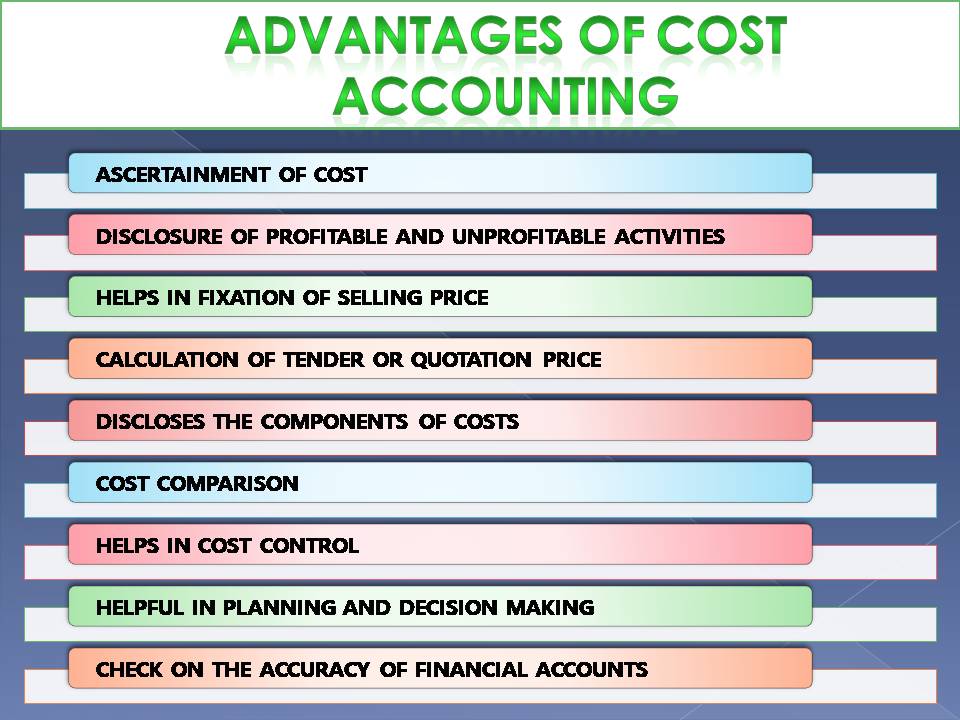 ADVANTAGES OF COST ACCOUNTING
