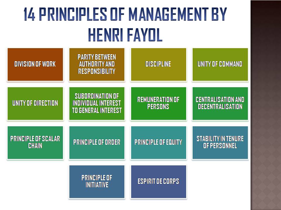 14 PRINCIPLES OF MANAGEMENT BY HENRI FAYOL 100 