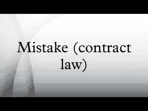 MISTAKE IN CONTRACT LAW