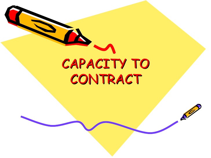 CAPACITY TO CONTRACT