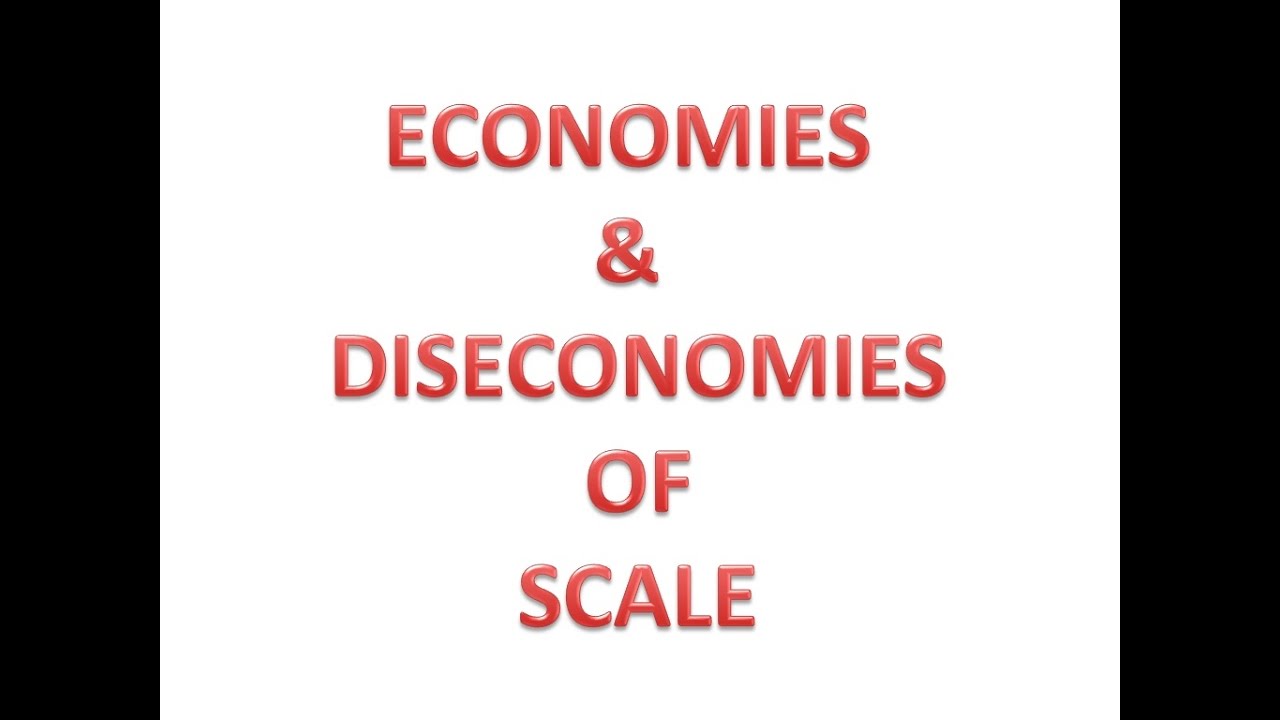 ECONOMIES AND DISECONOMIES OF SCALE