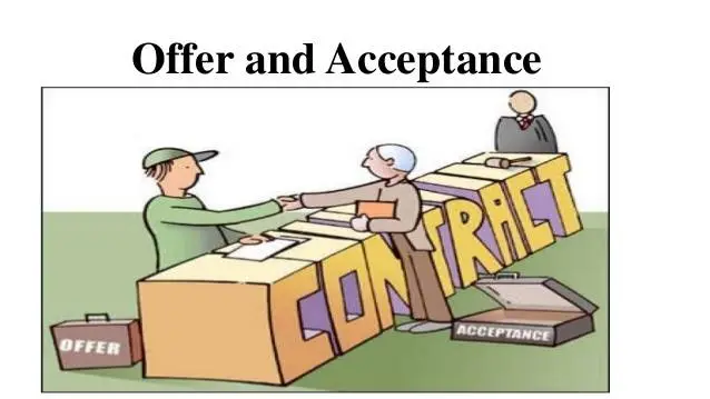 OFFER AND ACCEPTANCE CONTRACT LAW NOTES