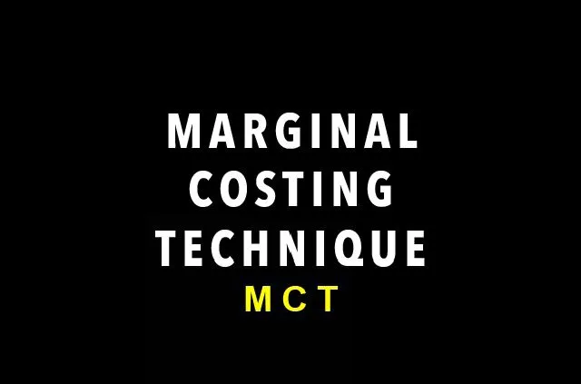 tools and techniques of marginal costing