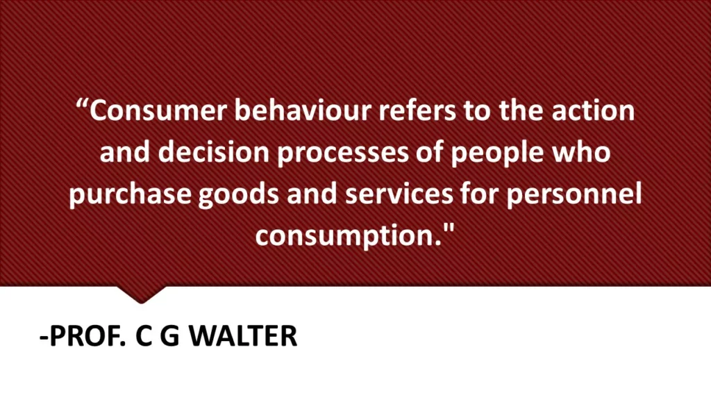 DEFINE CONSUMER BEHAVIOR