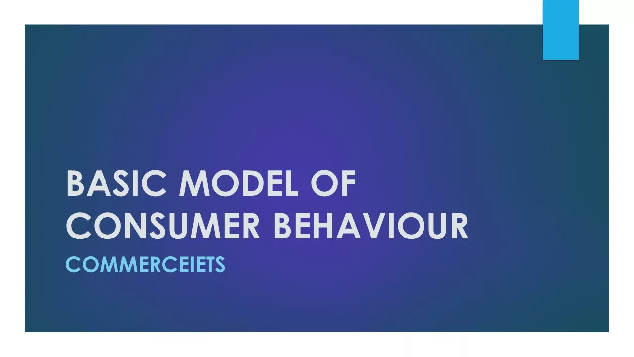 basic model of consumer behviour