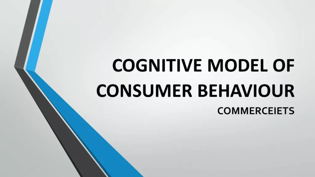 COGNITIVE MODEL OF CONSUMER BEHAVIOUR