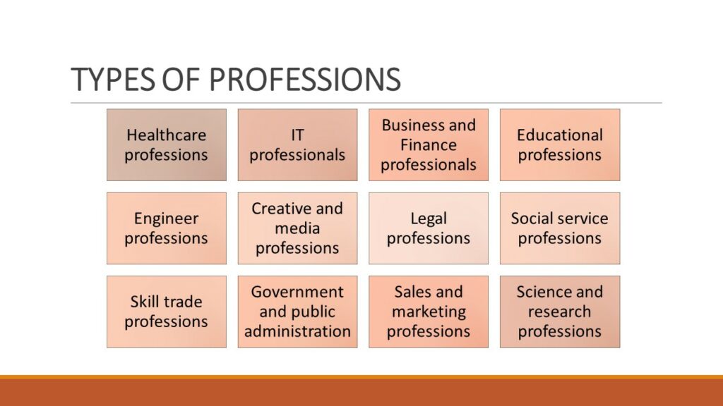 FEATURES AND TYPES OF PROFESSION