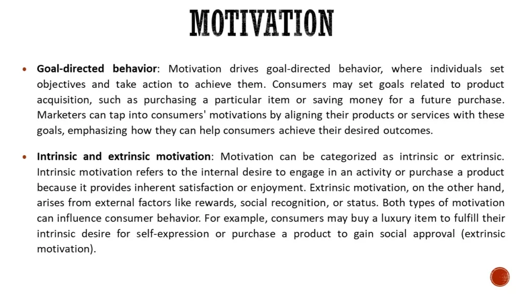 PERSONAL DETERMINANTS OF CONSUMER BEHAVIOR