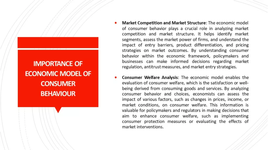 IMPORTANCE OF ECONOMIC MODEL OF CONSUMER BEHAVIOUR