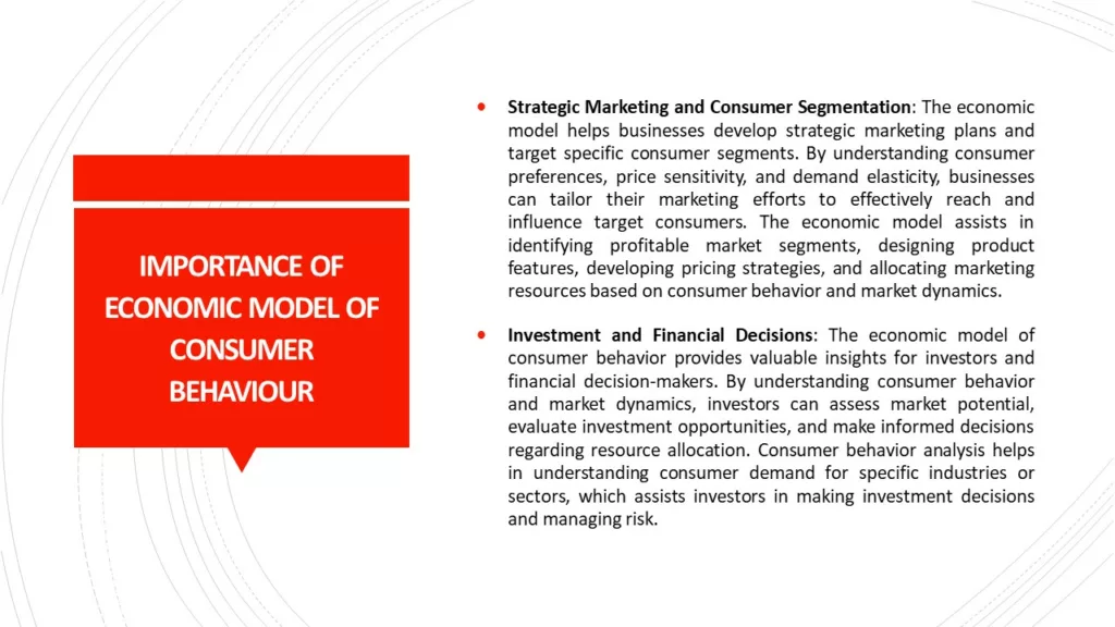 IMPORTANCE OF ECONOMIC MODEL OF CONSUMER BEHAVIOUR