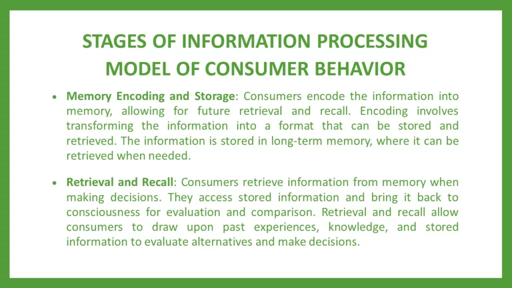 INFORMATION PROCESSING MODEL OF CONSUMER BEHAVIOUR