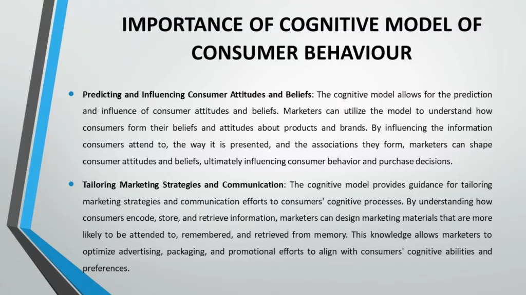 COGNITIVE MODEL OF CONSUMER BEHAVIOUR