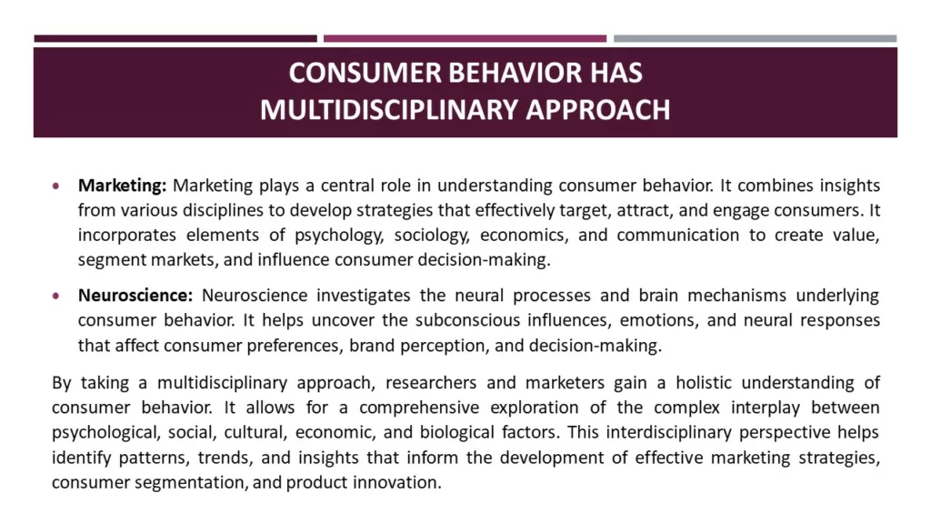 NATURE OF CONSUMER BEHAVIOR