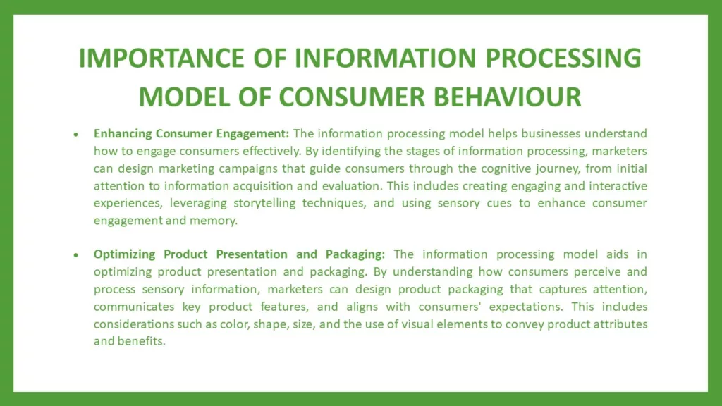 INFORMATION PROCESSING MODEL OF CONSUMER BEHAVIOUR