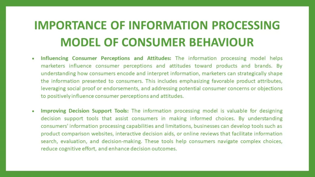 INFORMATION PROCESSING MODEL OF CONSUMER BEHAVIOUR