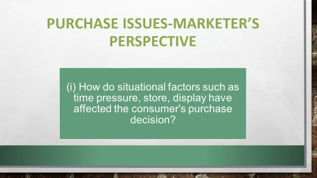 CONSUMER BEHAVIOR ISSUES