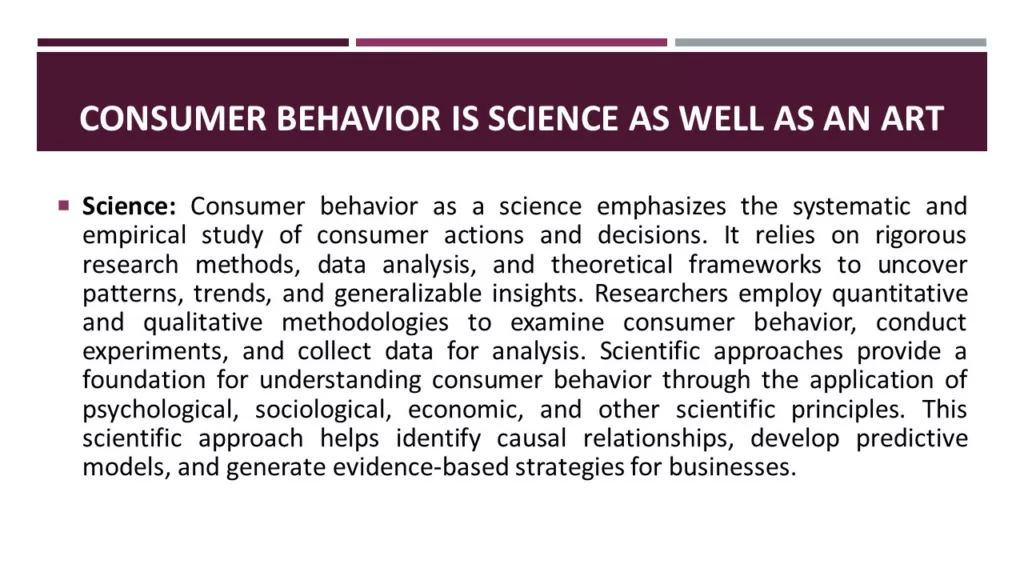 NATURE OF CONSUMER BEHAVIOR