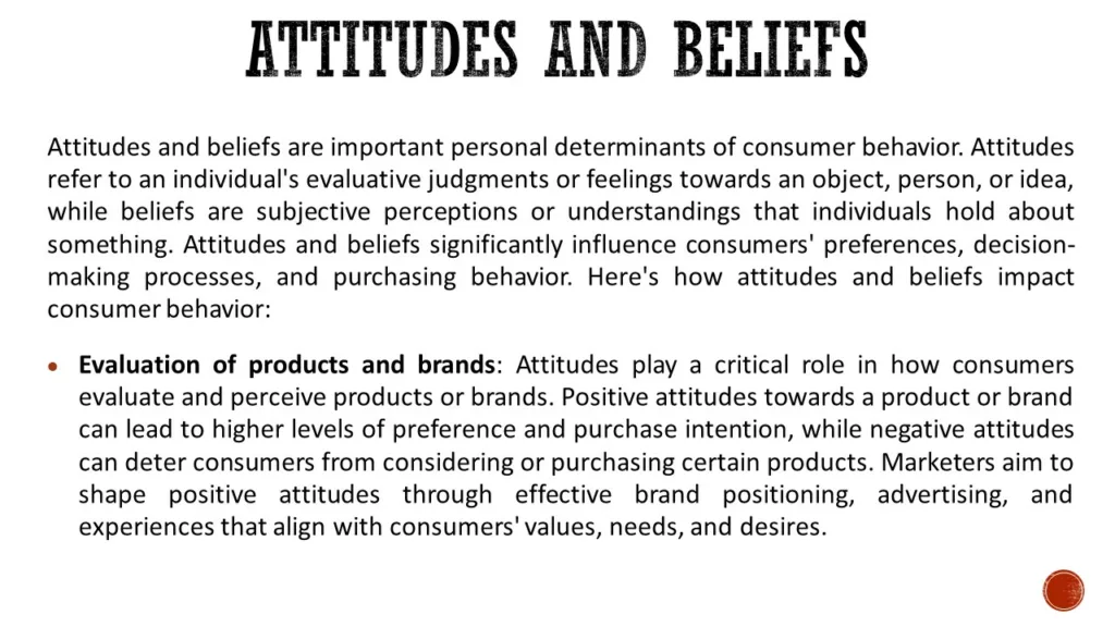 PERSONAL DETERMINANTS OF CONSUMER BEHAVIOR