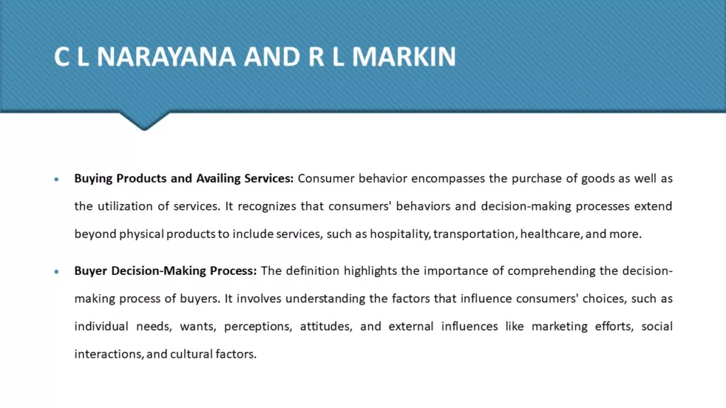 DEFINE CONSUMER BEHAVIOR