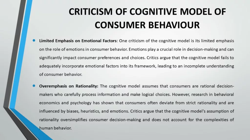 COGNITIVE MODEL OF CONSUMER BEHAVIOUR