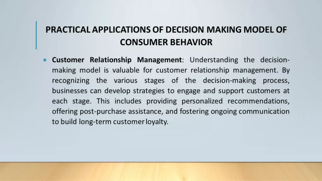 DECISION MAKING MODEL OF CONSUMER BEHAVIOR