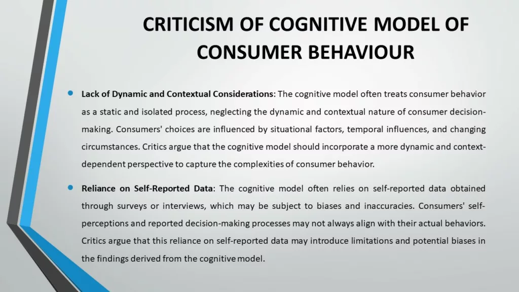 COGNITIVE MODEL OF CONSUMER BEHAVIOUR