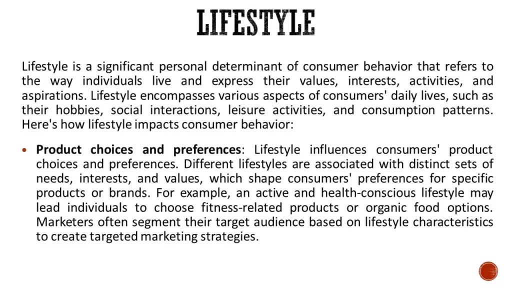 PERSONAL DETERMINANTS OF CONSUMER BEHAVIOR