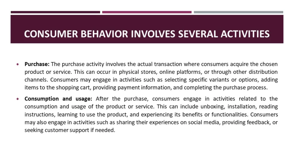 NATURE OF CONSUMER BEHAVIOR