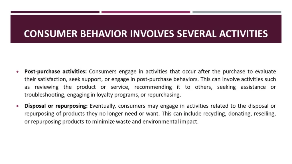 Characteristics of Consumer Behavior