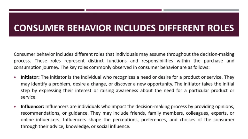 Characteristics of Consumer Behavior