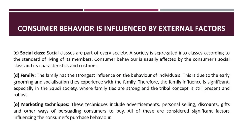 Characteristics of Consumer Behavior