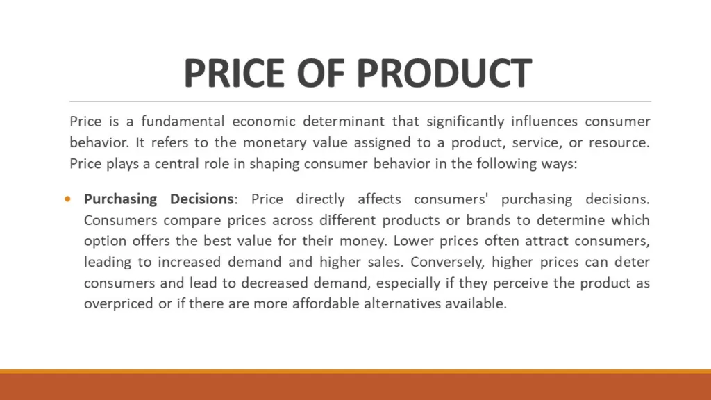 ECONOMIC DETERMINANTS OF CONSUMER BEHAVIOR