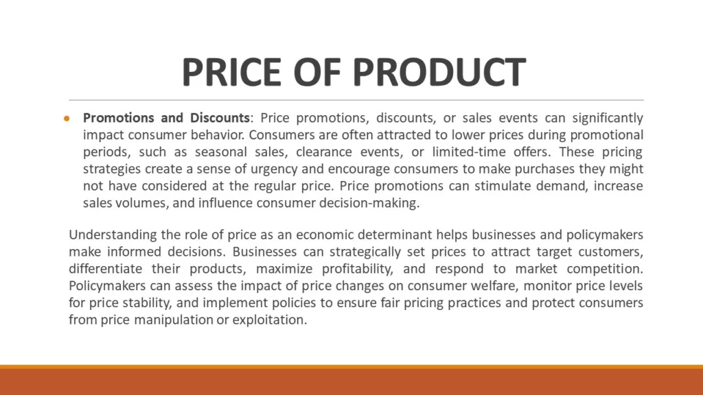 ECONOMIC DETERMINANTS OF CONSUMER BEHAVIOR