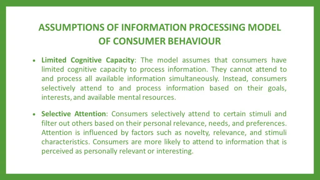 INFORMATION PROCESSING MODEL OF CONSUMER BEHAVIOUR