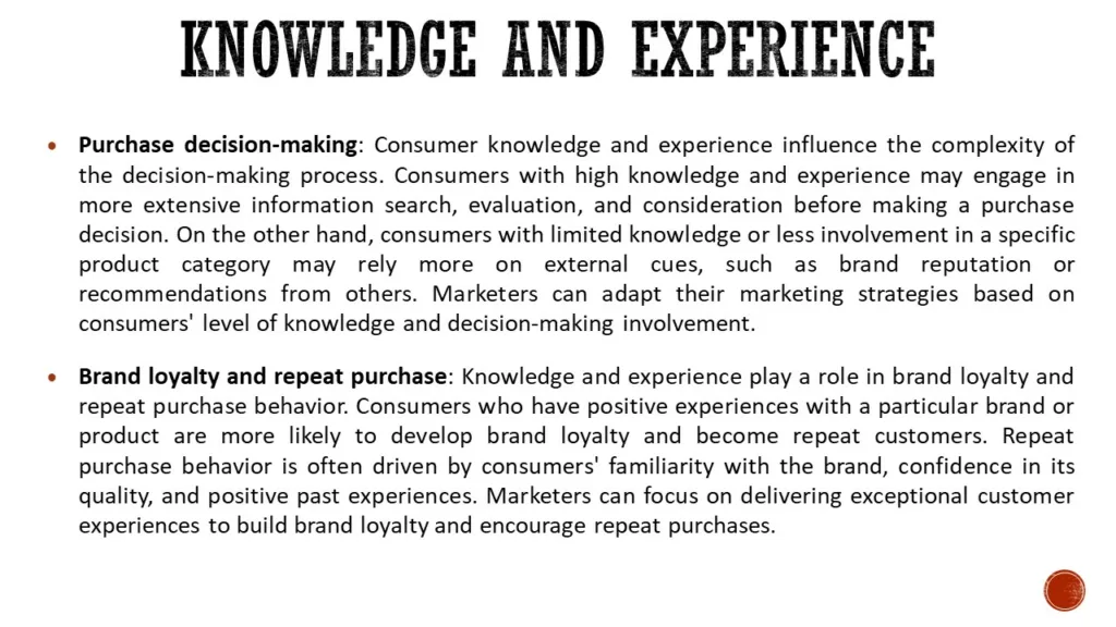 PERSONAL DETERMINANTS OF CONSUMER BEHAVIOR