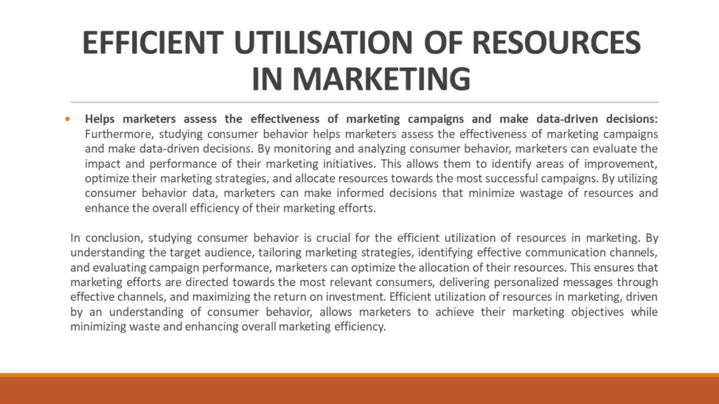 NEED FOR STUDYING CONSUMER BEHAVIOUR IN MARKETING