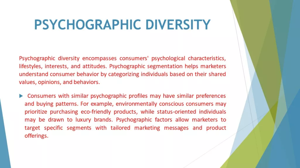 DIVERSITY OF CONSUMER BEHAVIOUR