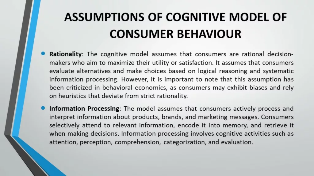 COGNITIVE MODEL OF CONSUMER BEHAVIOUR