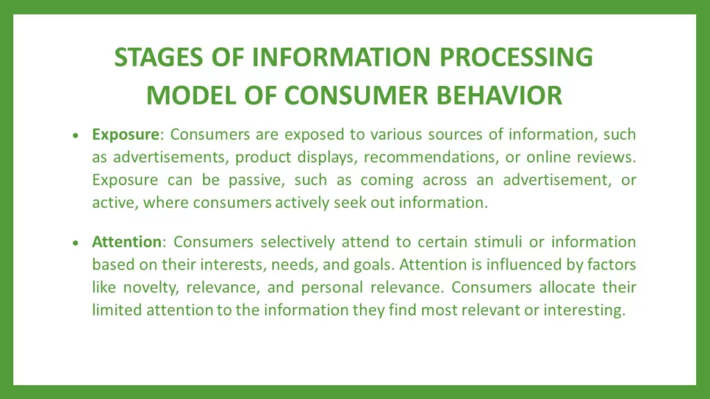 INFORMATION PROCESSING MODEL OF CONSUMER BEHAVIOUR