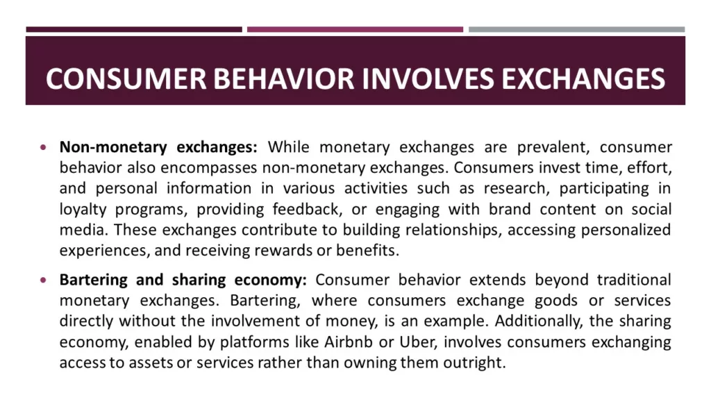 Characteristics of Consumer Behavior