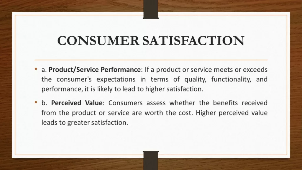 CONSUMER MOTIVATION AND SATISFACTION RELATIONSHIP