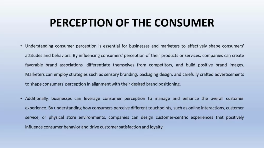 how perception affects consumer behaviour