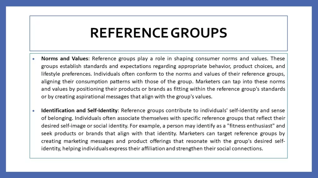 effect of reference groups on consumer behavior