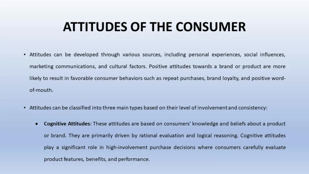 how attitudes affects consumer behaviour