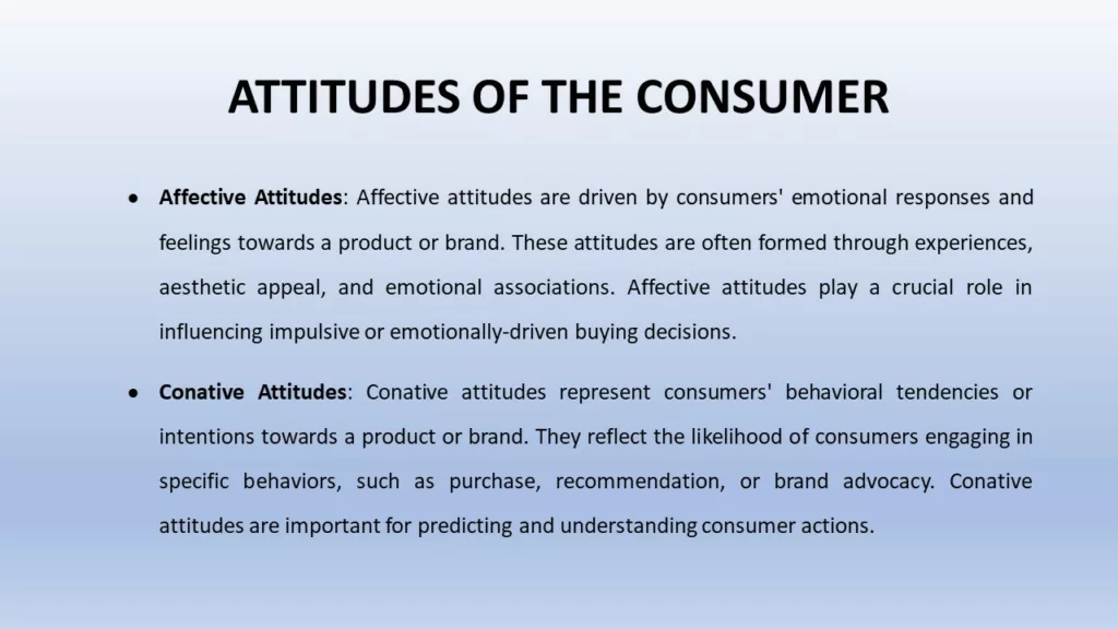 how attitudes affects consumer behaviour
