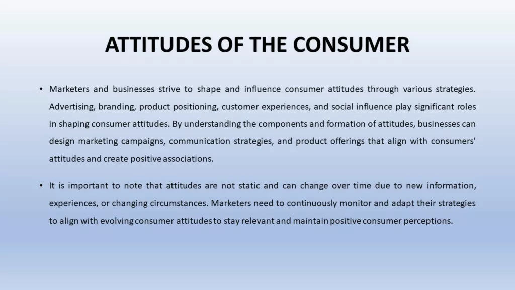 how attitudes affects consumer behaviour