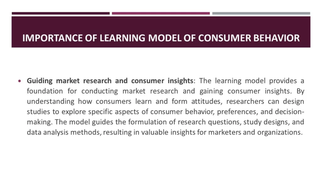 LEARNING MODEL OF CONSUMER BEHAVIOR 