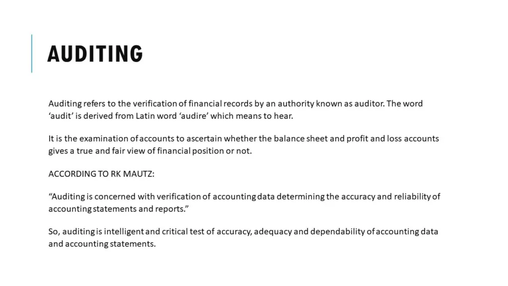 AUDITING